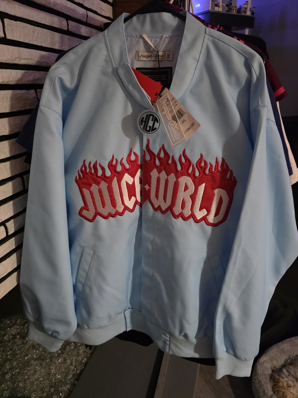Headgear Classics Juice WRLD Fighting Demons Blue Work Jacket 3XL